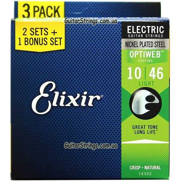 Струны Elixir 16542 Nanoweb Light 10-46 1 set США