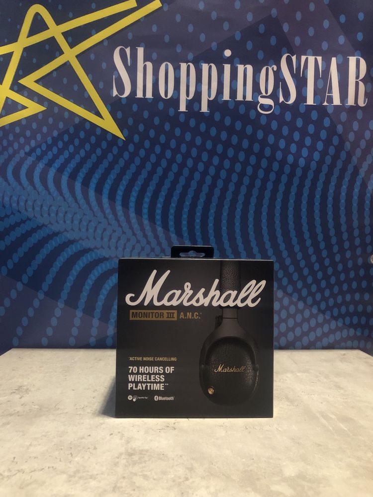 Навушники Marshall Monitor III ANC Black • Нові • Гарантія