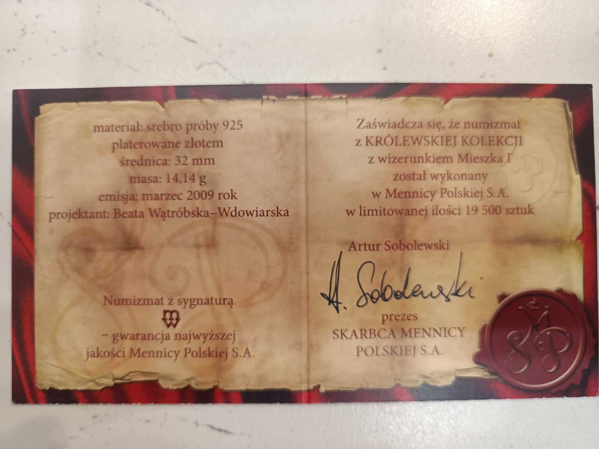 Numizmat Mieszko I 960 - 992 Piastowie AG 925