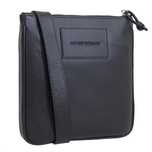 EMPORIO ARMANI skórzana listonoszka torba męska BLACK