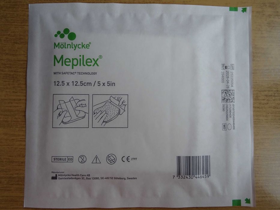 Opatrunek Mepilex Soft silicone foam dressing 12,5x12,5cm (5 szt.)