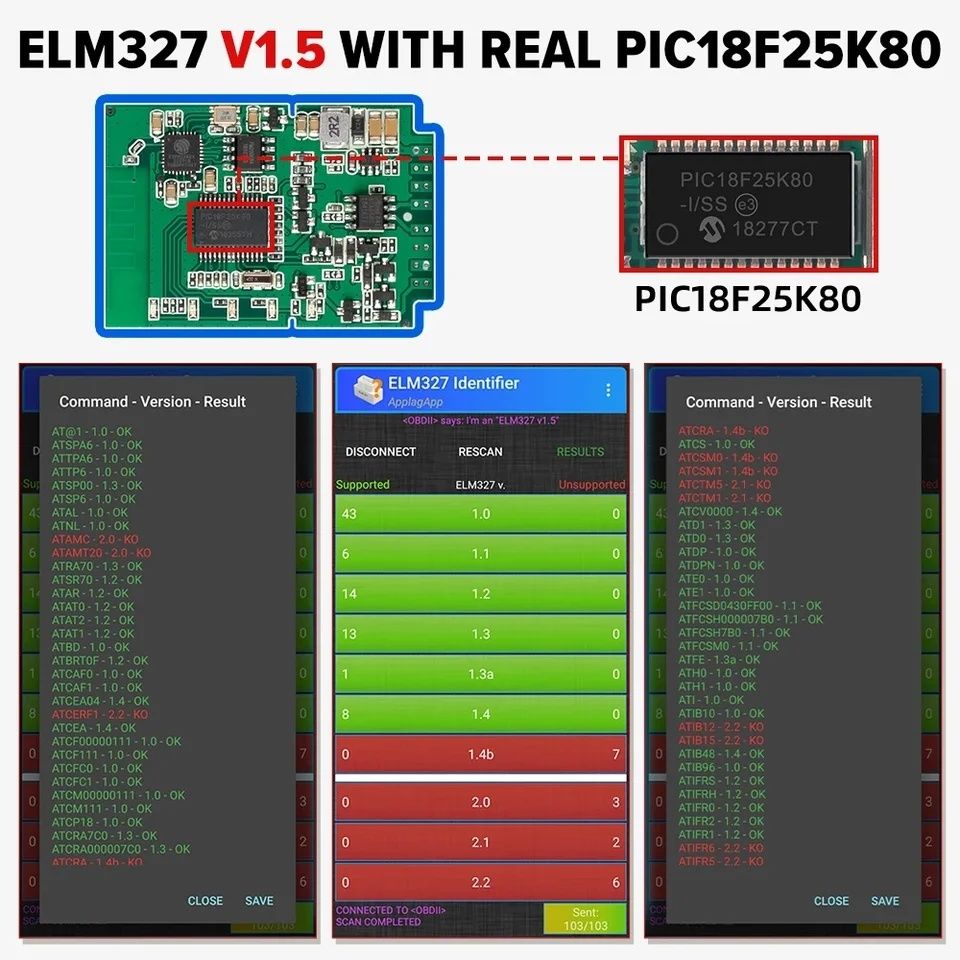 Автосканер ELM327 v1.5 OBD2 Bluetooth 4LE ANDROID + IOS