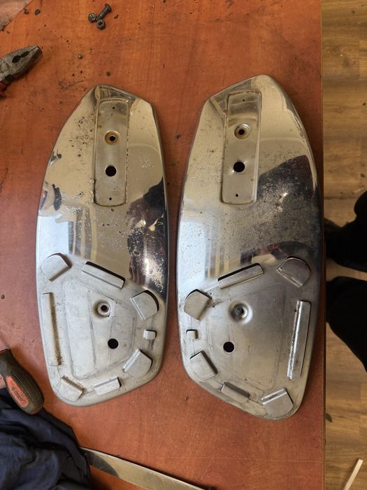 Chromy nakładki zbiornika baku MZ TS 125, 150 komplet org DDR wysyłka