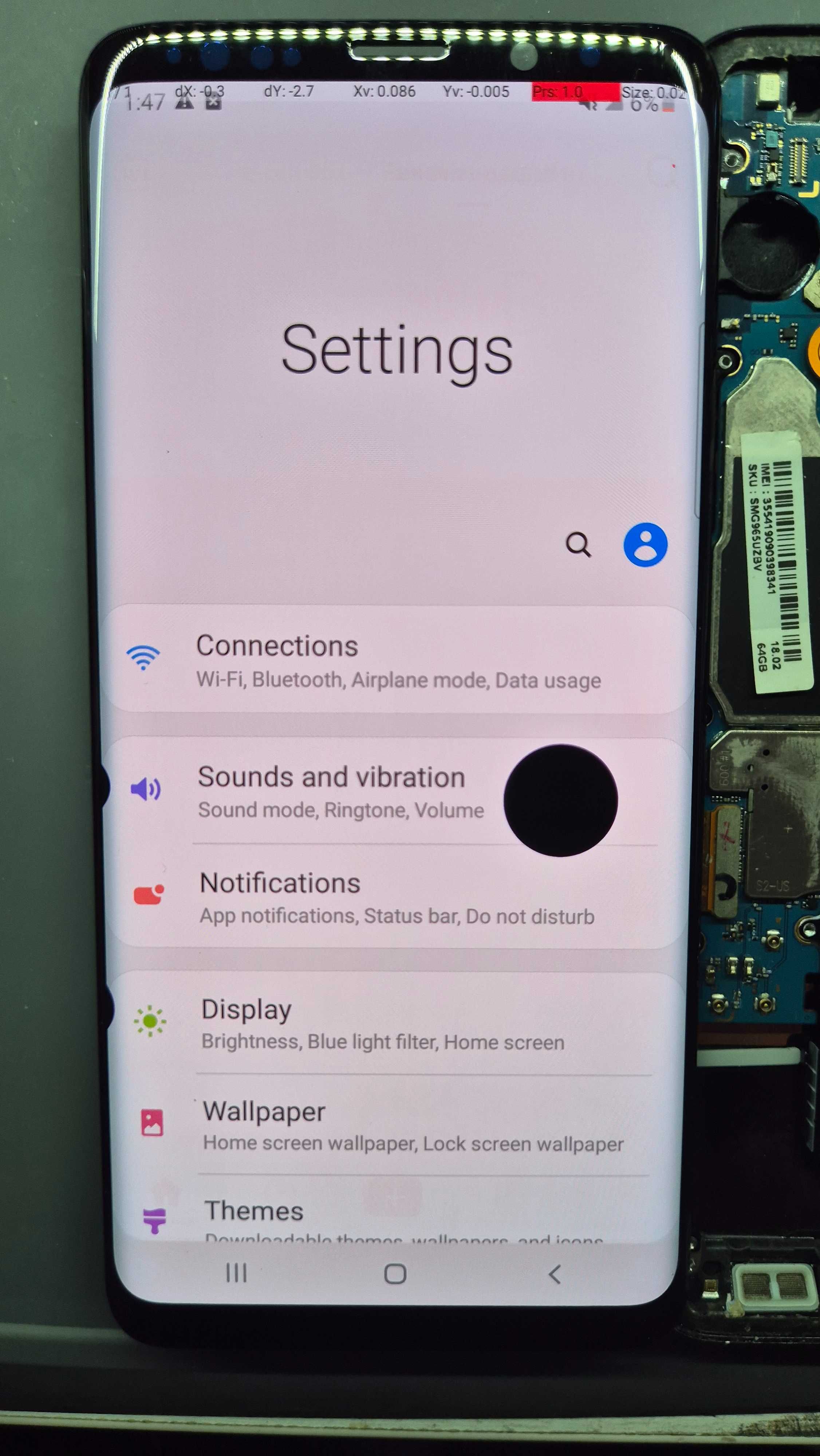 Samsung S9+ G965 дисплей з плямою