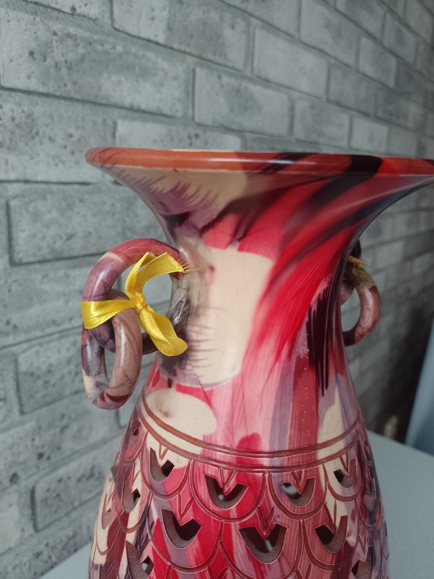 Duży ceramiczny ażurowy wazon chiński