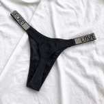 Piękne stringi Victoria's Secret czarne cekiny