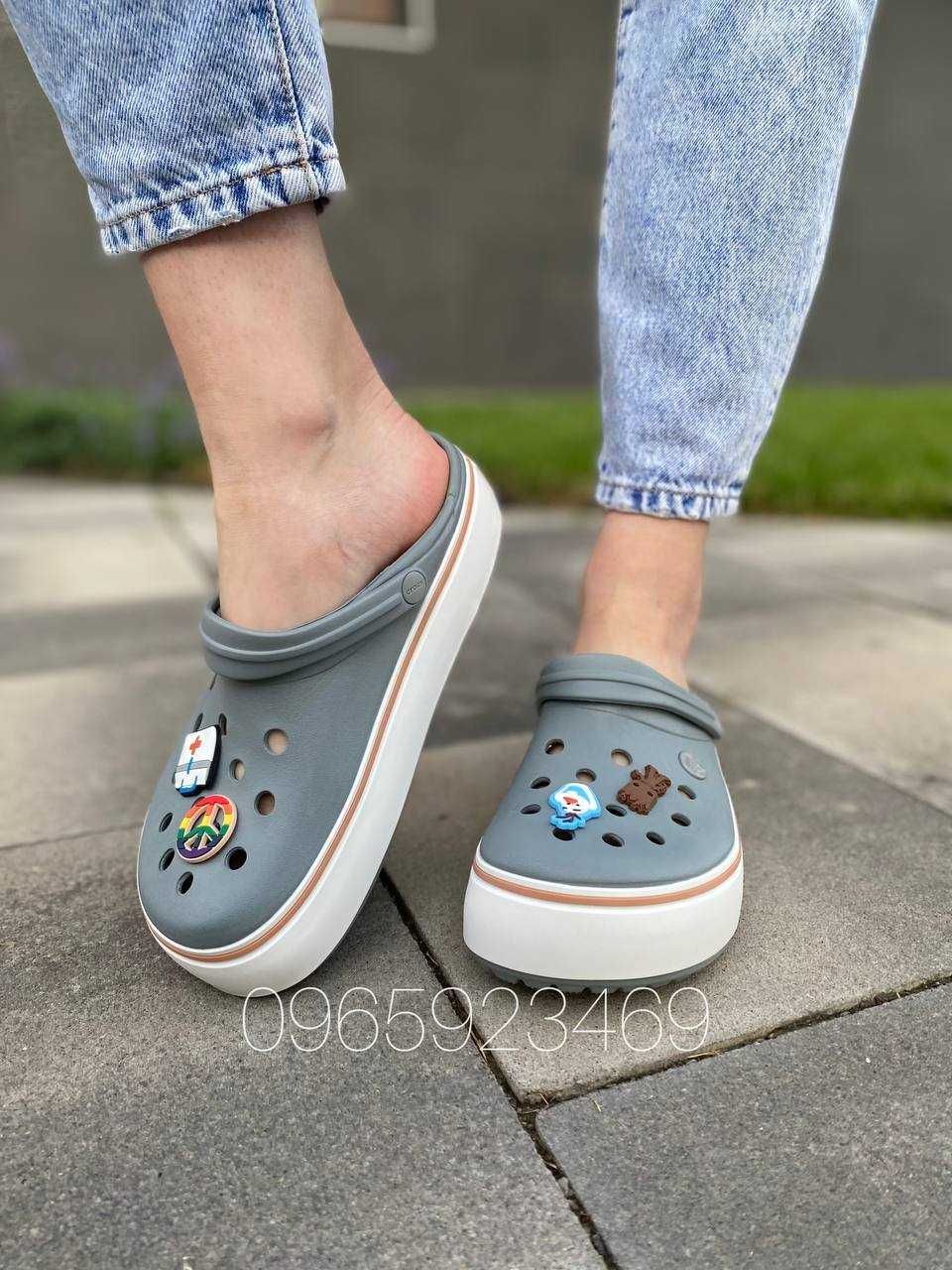 Скидка! Женские крокси Crocband Platform IceBlue 36-40р