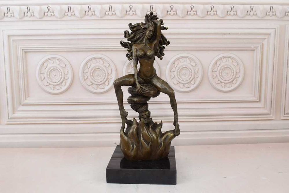 Meduza - Akt Kobiety - Siedząca Kobieta - Figura z Brązu - Dekoracja