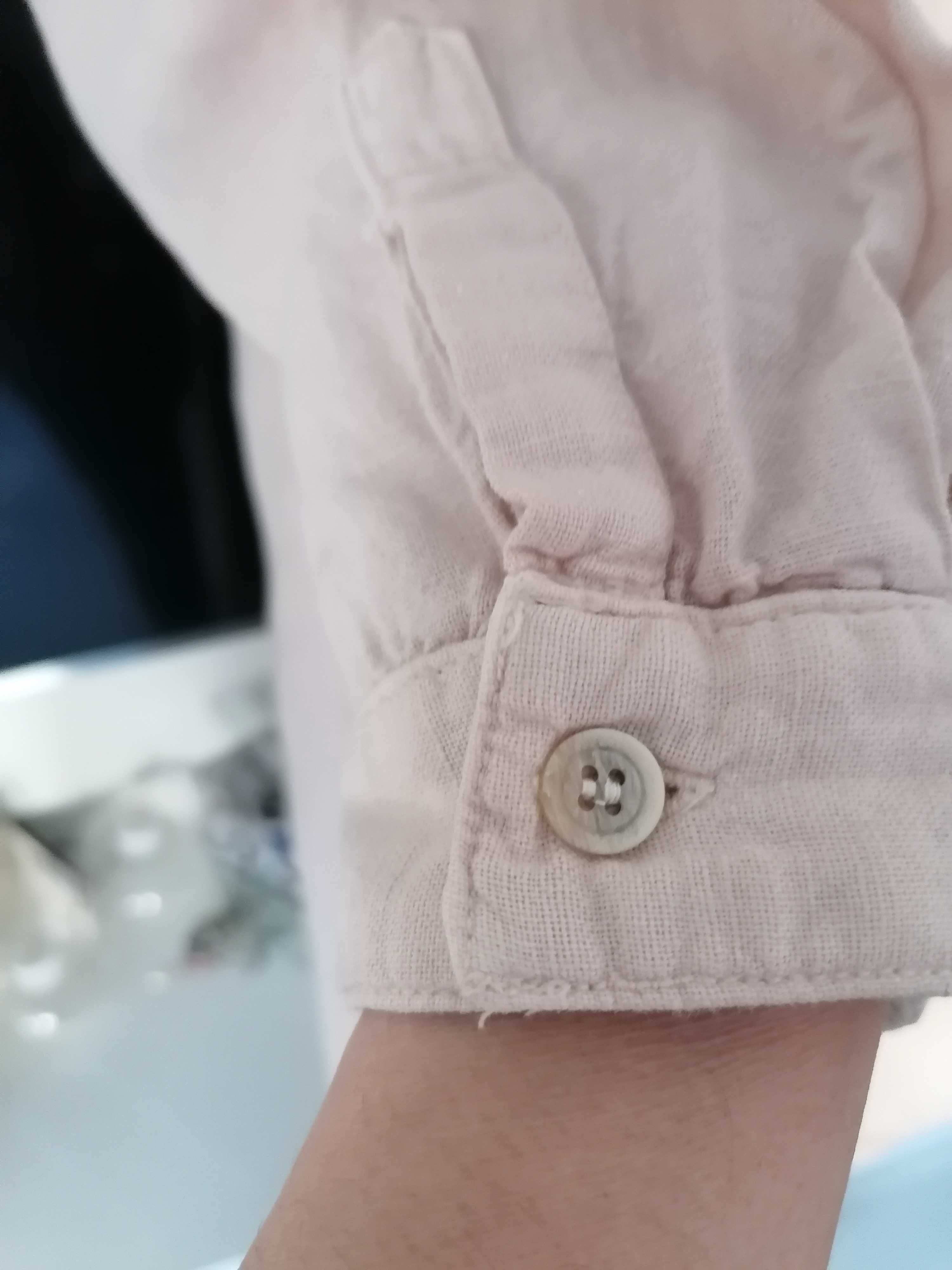 Lniana sukienka koszulowa Zara
