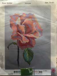 Ескіз троянди, схема для вишивки бісером