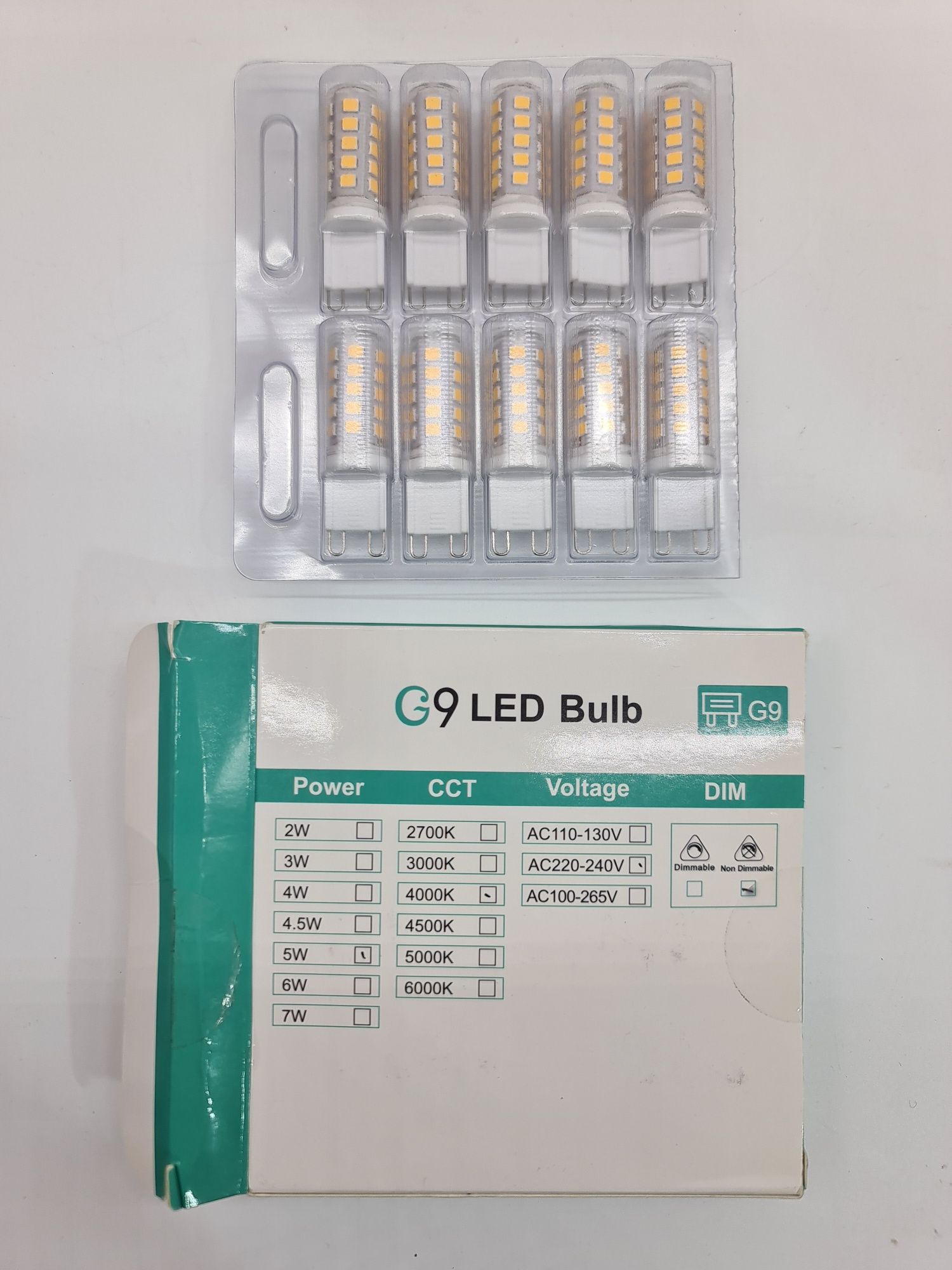 Conjunto 10 lâmpadas 5 watts LED - Novo
