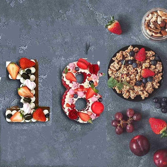 Forma do ciasta z cyframi 3D, duża forma do ciasta z cyframi