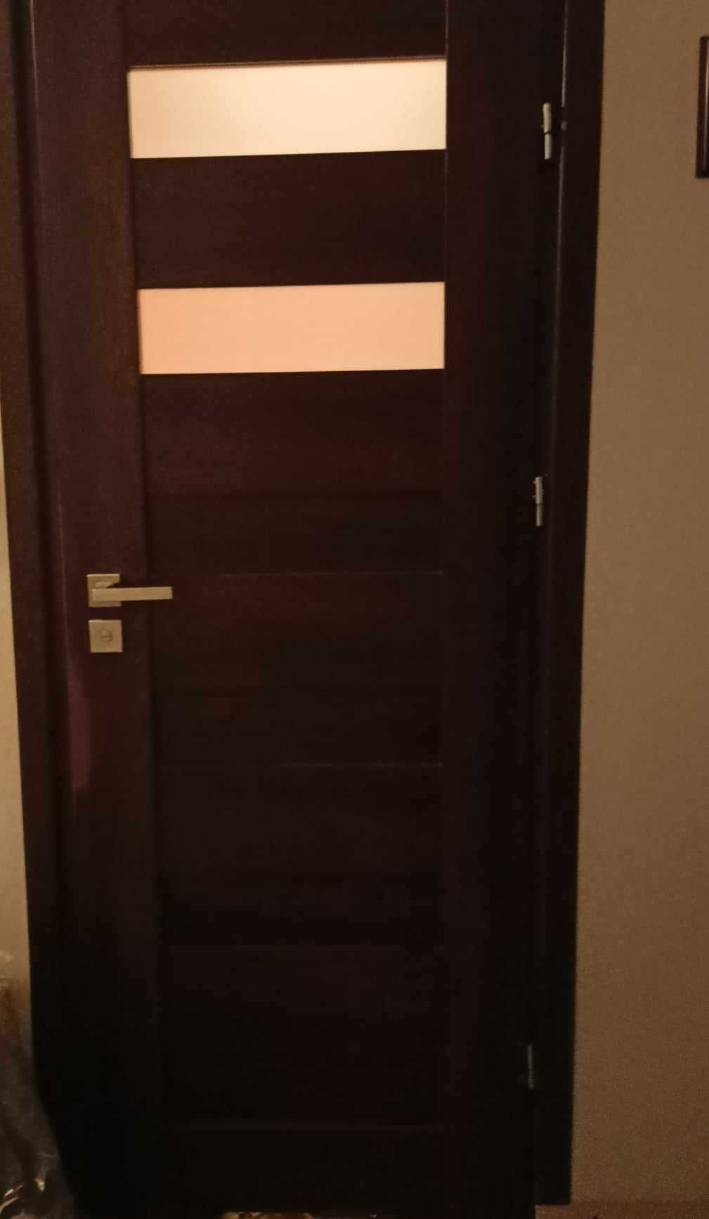 Skrzydło drzwiowe brązowe - do łazienki (1 szt.) i pokoju (3 szt.)