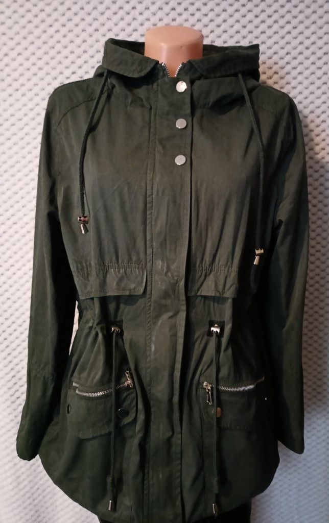 Ciemnozielona kurtka damska parka wiosenna XXL LHD by Leeson