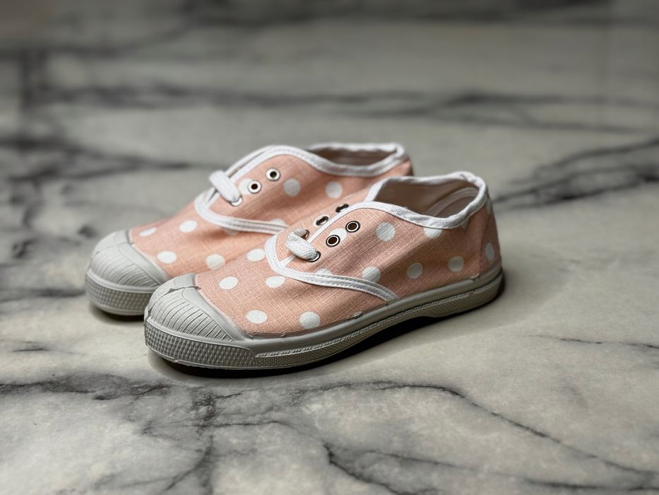 Nowe dziecięce trampki Bensimon różowe w białe grochy roz. 27