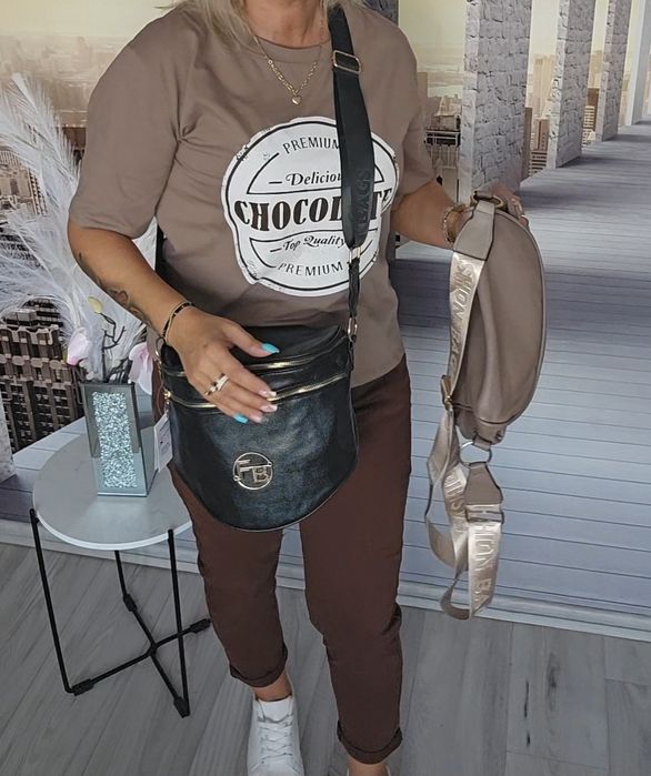 Duża torebka nerka  czarna