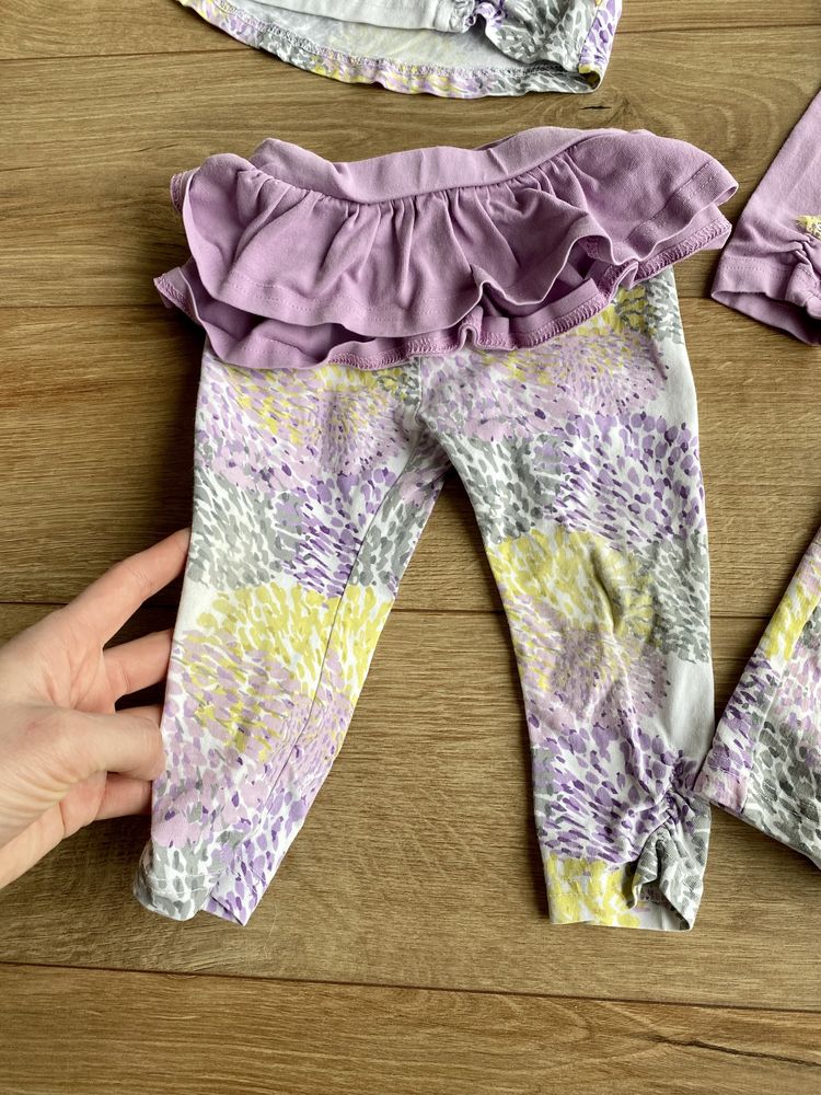 Zestaw ubranek mini paka Coccodrillo legginsy spodnie Body bluzka 80