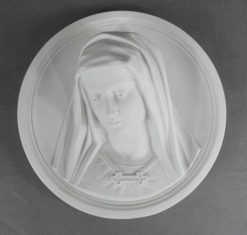 OBRAZ głowa Maryja biskwit porcelana Matka Boża