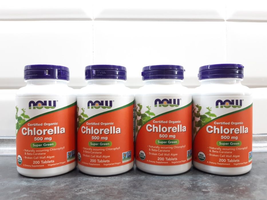 Now Foods, Chlorella 500 мг (200 таб.), хлорела, хлорелла