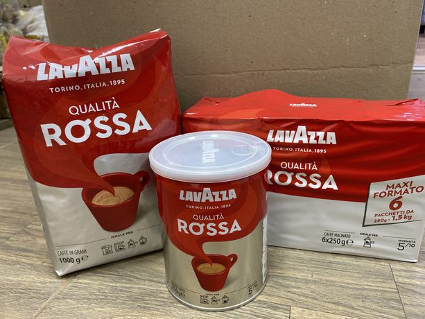 Кава зерно/мелена Lavazza Rossa