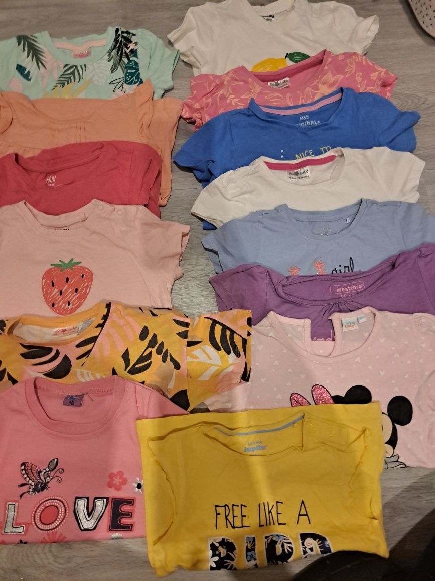 Paka zestaw ubranek 92 bluzeczki legginsy sukienki bluzy