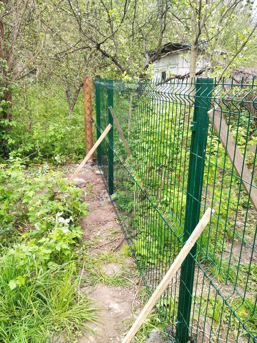 Металева огорожа з сітки від виробника.Швидкий монтаж.паркан зелений