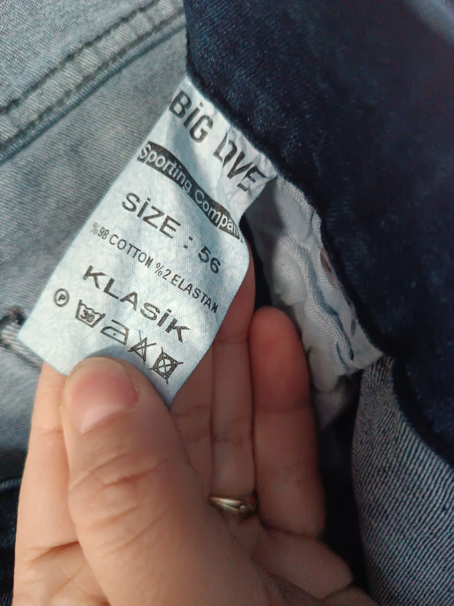 Spodnie damskie jeansowe serce cyrkonie r.56