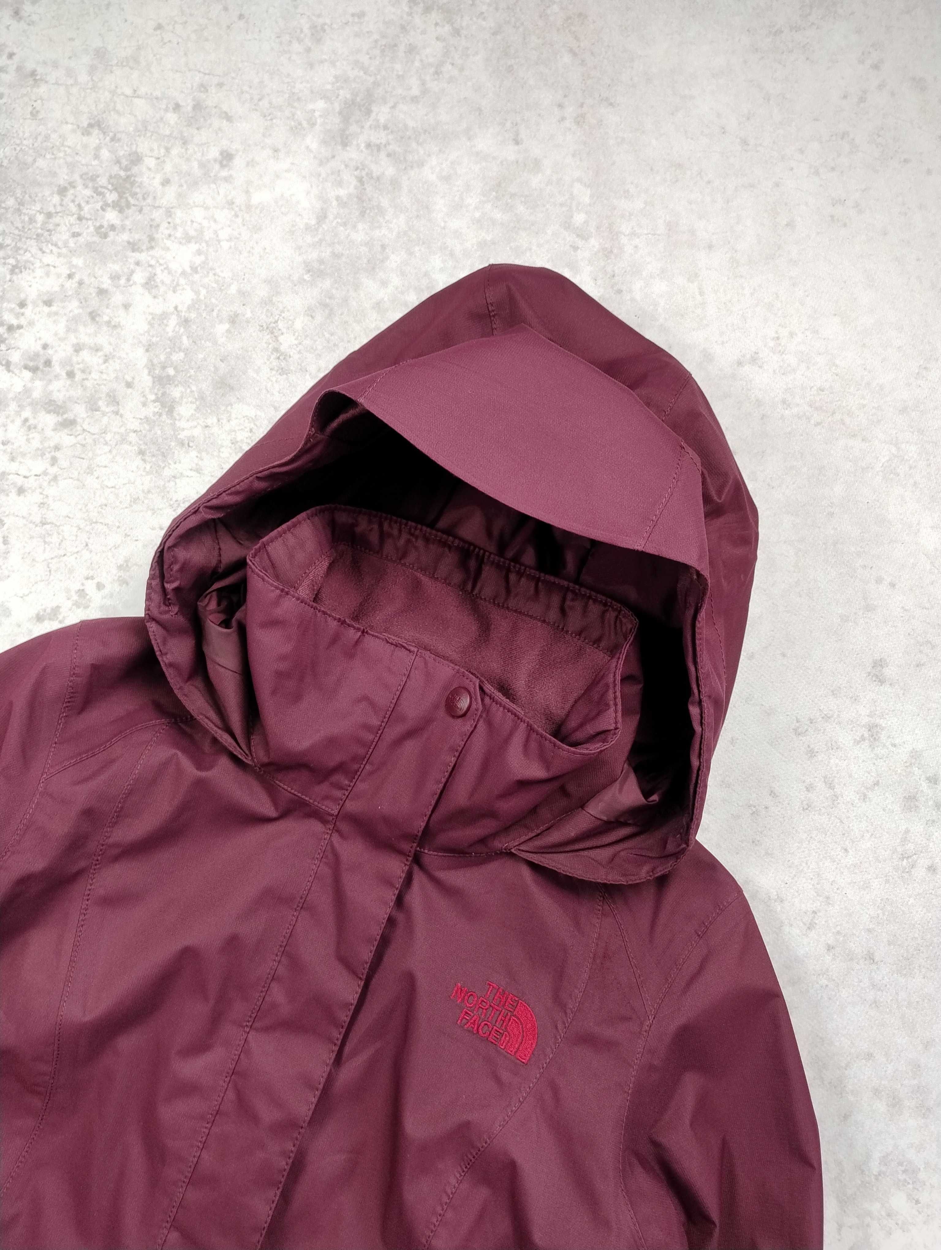 The North Face bordowa kurtka DryVent XS damska przeciwdeszczowa