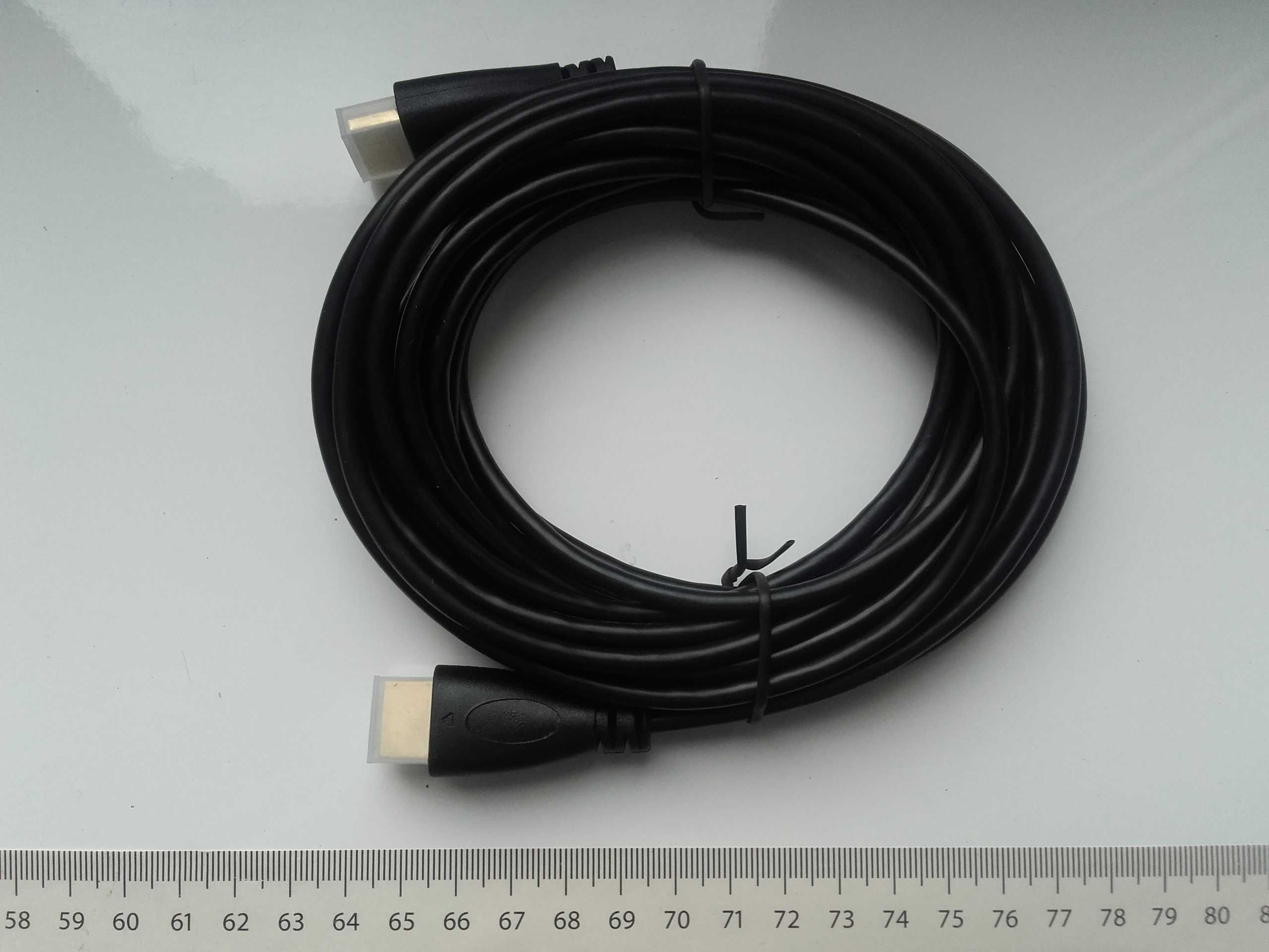 Kabel HDMI-HDMI 5m, HDMI1.4, 4K, FullHD w woreczku, NOWY NoName