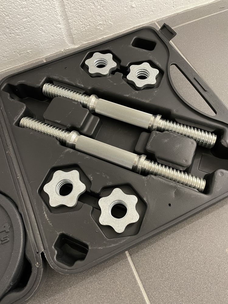 Conjunto de Halteres 20 kg + 4 discos 0,5 kg