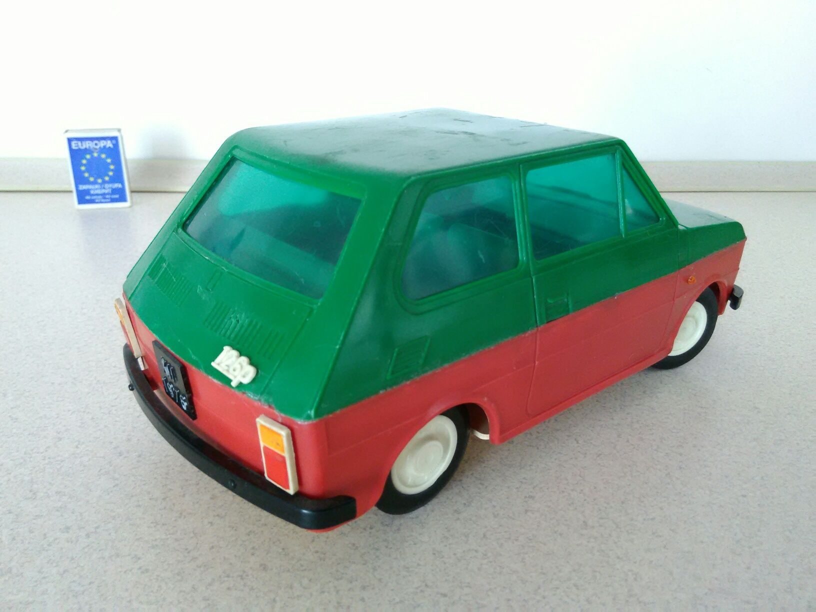 stara zabawka PRL FIAT 126p 1976 Maluch stare zabawki retro sinol czz