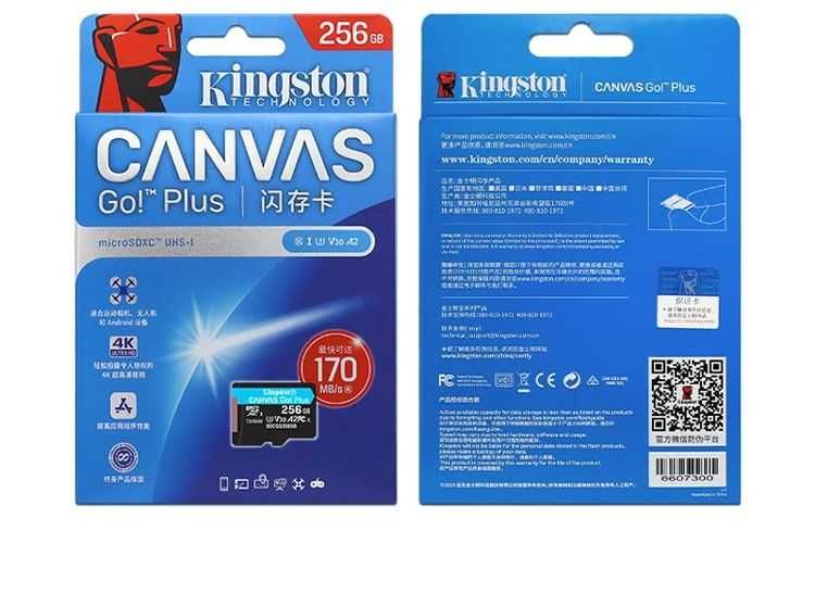 Карта пам'яті 256GB MicroSD Kingston Go! Plus 256GB UHS-1 A2 4K