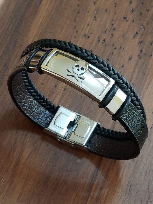 Pulseira masculina   CAVEIRA