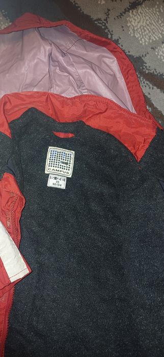 kurtka zimowa r. 98/104 czerwona ocieplana