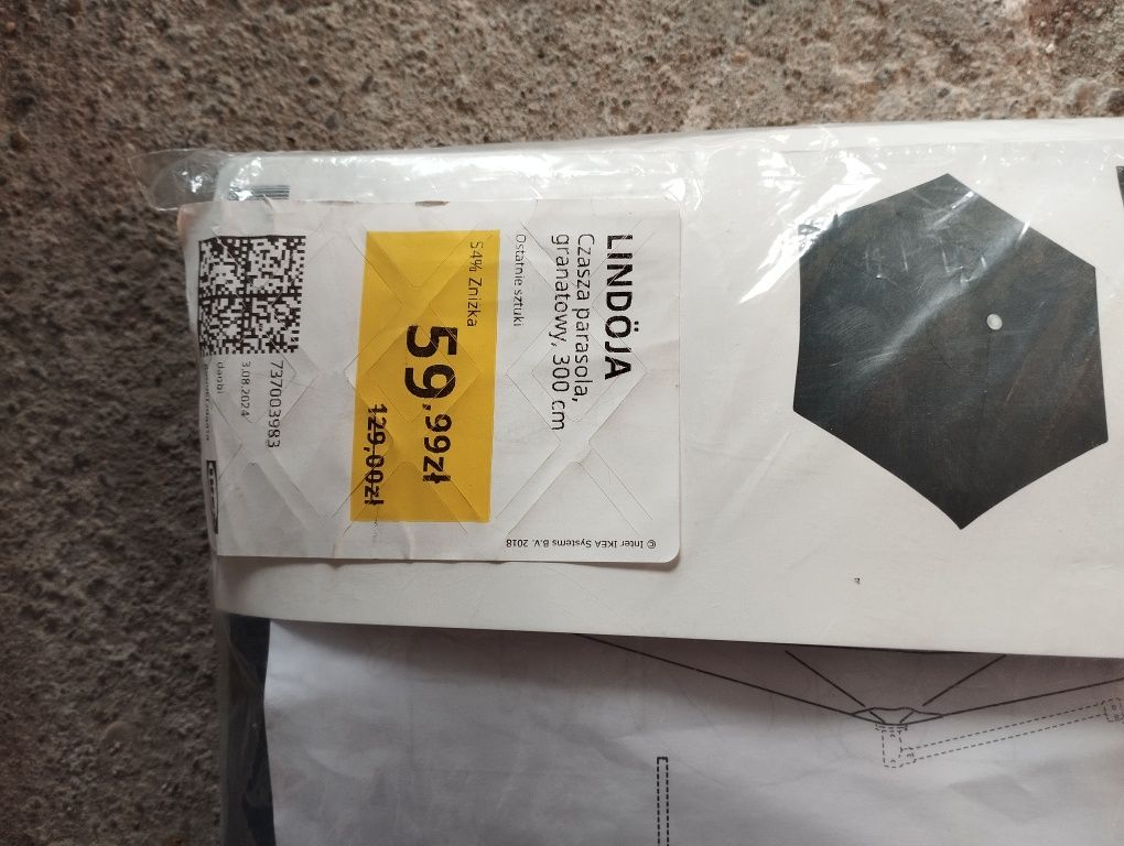Czasza parasola Lindoja Ikea granatowa