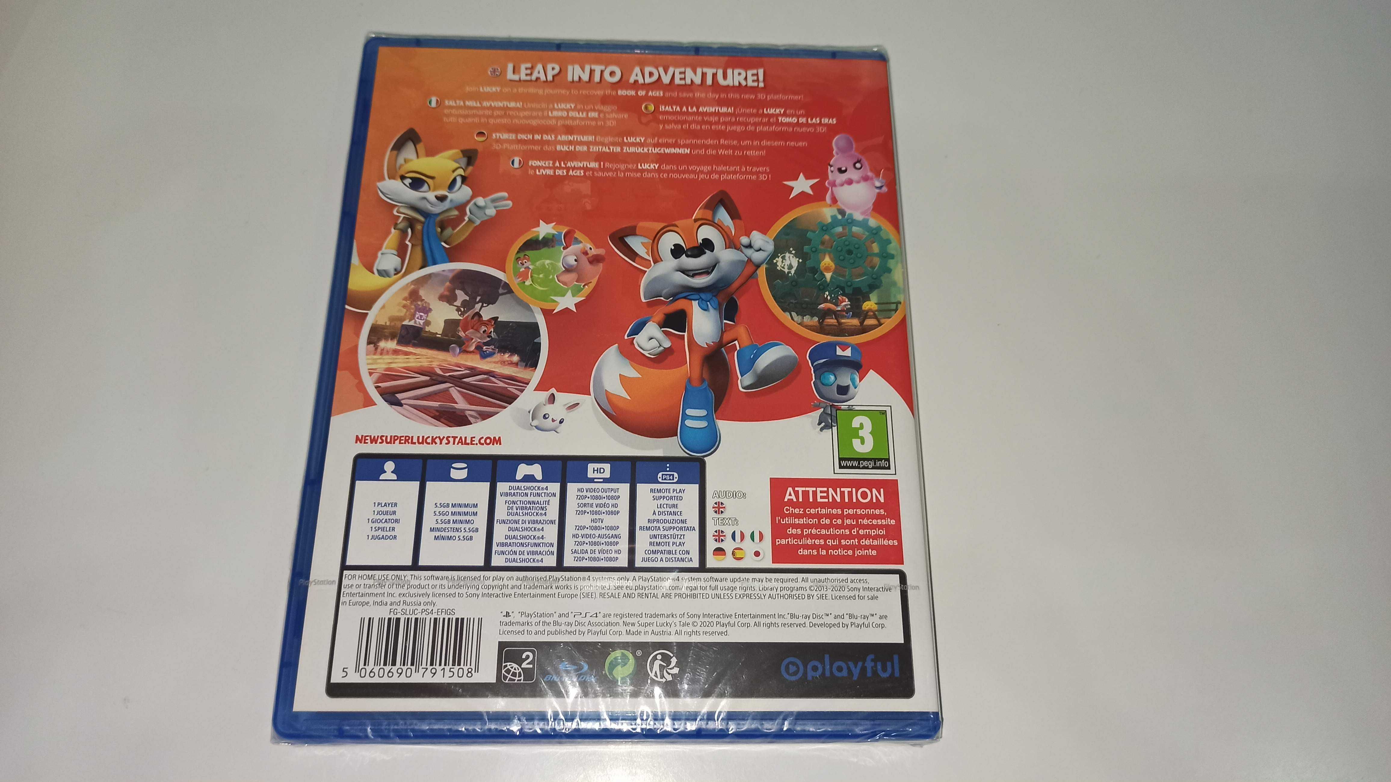 ps4 NEW SUPER LUCKYS TALE platformówka dla dzieci LISEK gra NOWA!