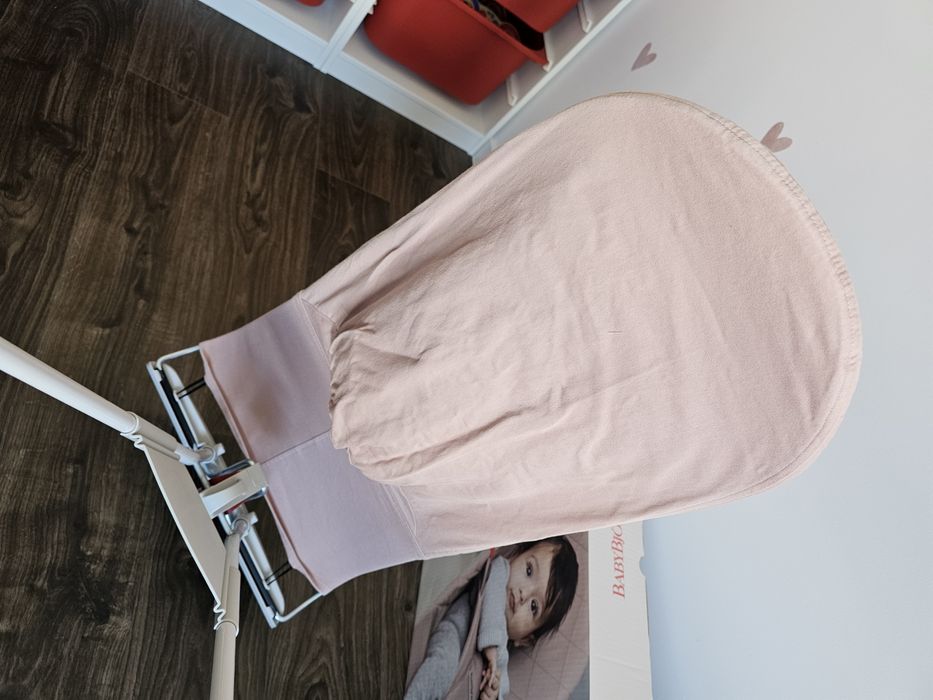 Babybjorn BLISS WOVEN Dusty Pink Bujaczek różowy jak nowy
