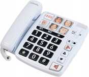 telefon przewodowy swissvoice opis biały słuchawka stacja