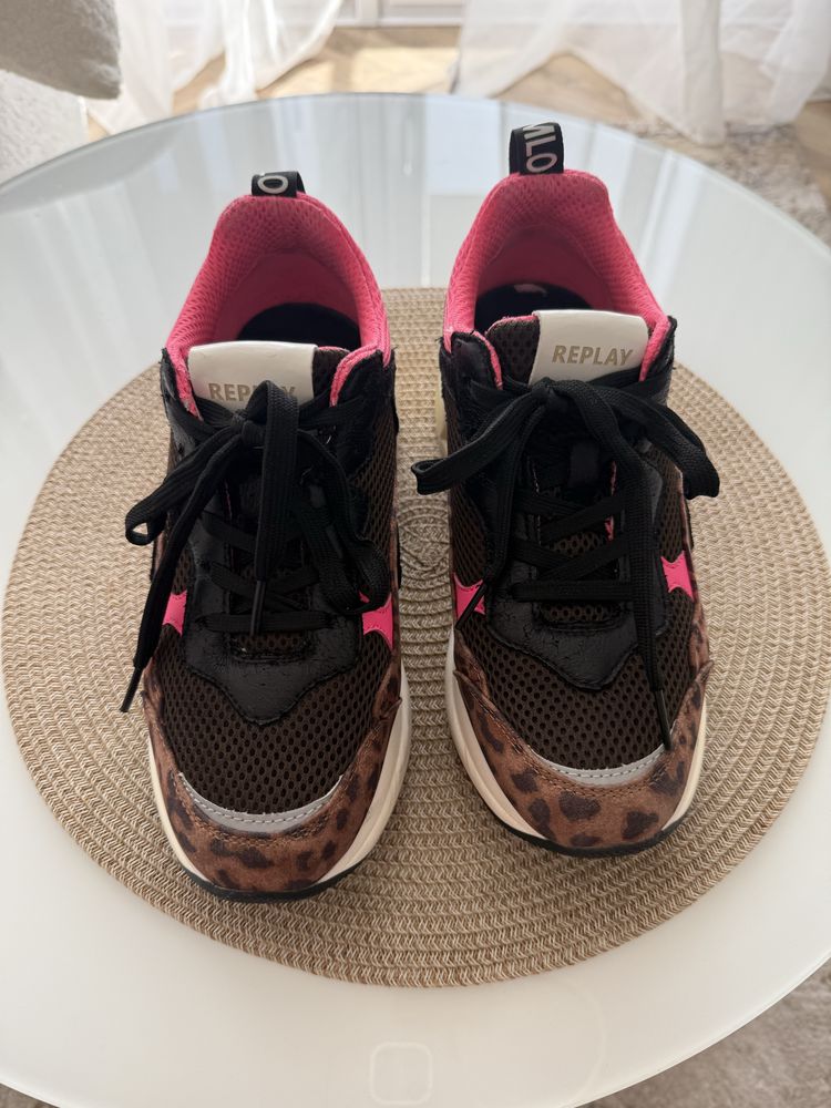 Sneakersy w panterke Replay r 39