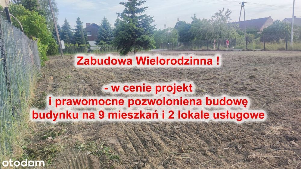 Działka, zab. wielorodzinna - projekt i pozwolenie
