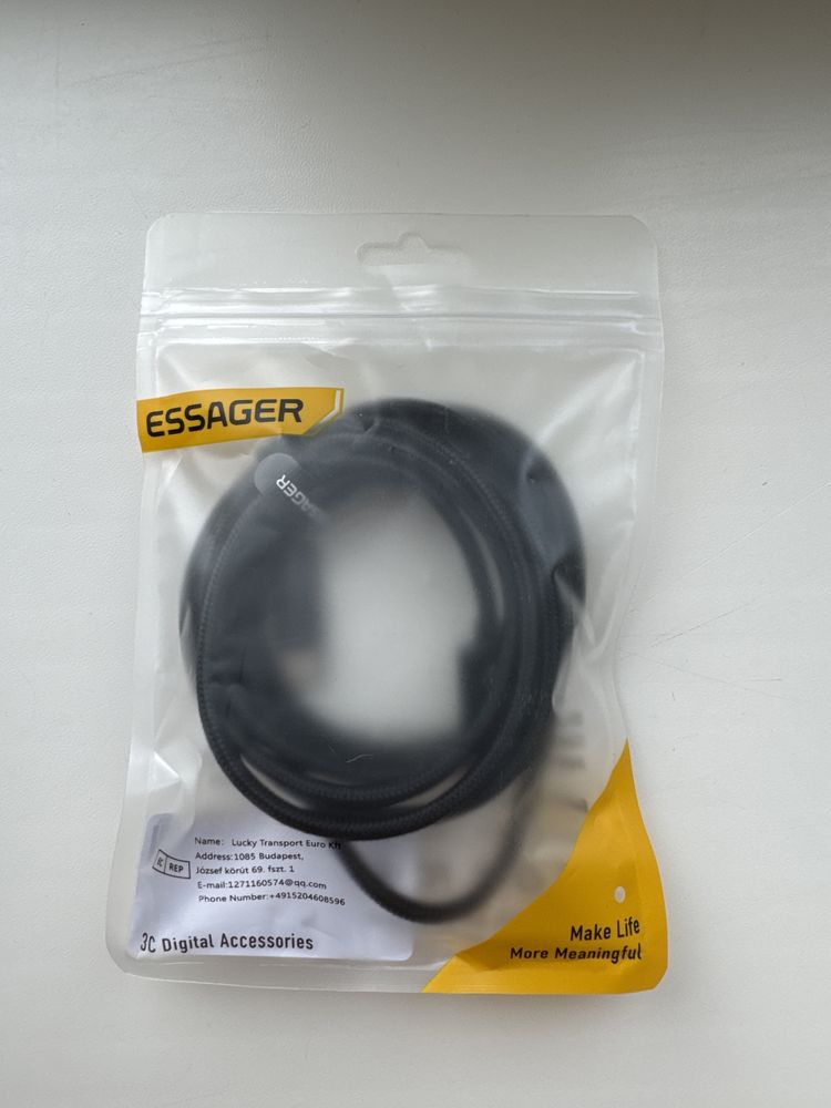 Зарядний кабель Essager 100w type-c