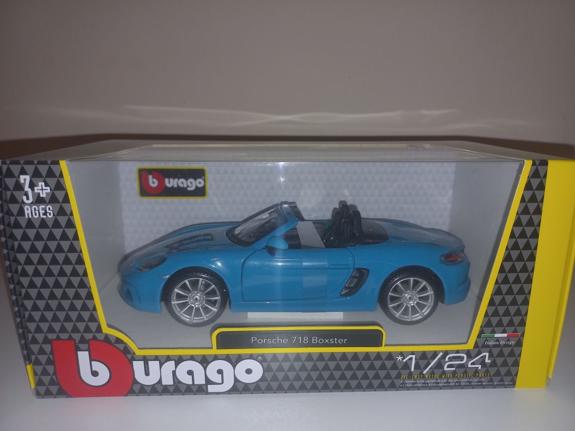 Bburago Porsche 718 Boxter niebieski skala 1:24