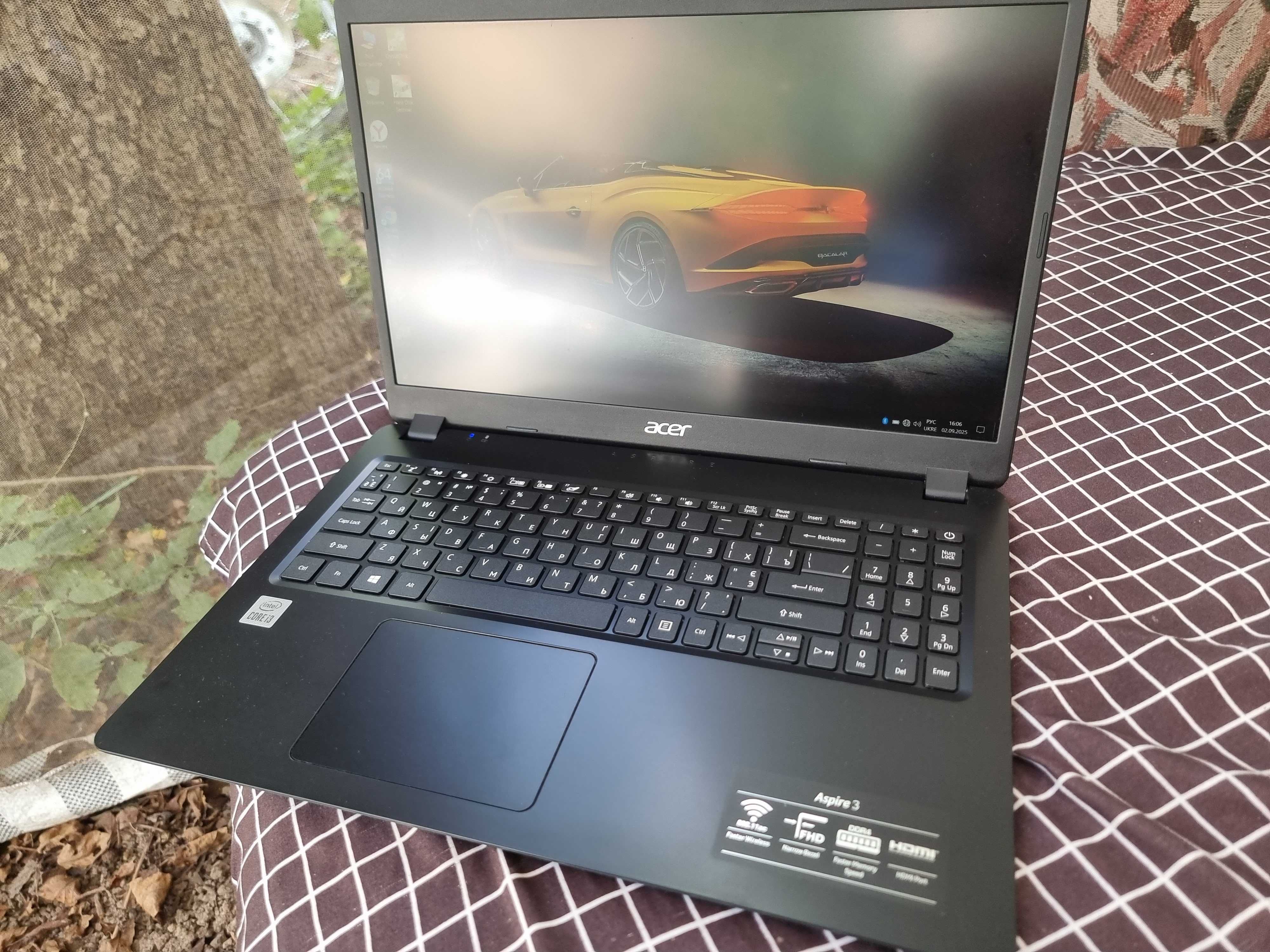 Ноутбук Acer A315/15.6 FHD IPS/Intel core i3-1005G1/8GB DDR4/256 SSD