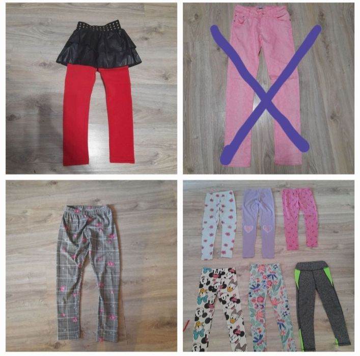 Zestaw paka ciuchów ubrań dla dziewczynk 122-128, 134