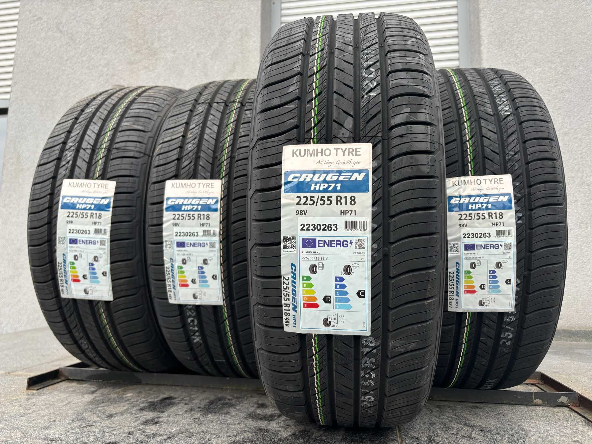 x4 lato 225/55R18 Kumho Crugen HP71 98V prod, 2023rok! C,C,71db