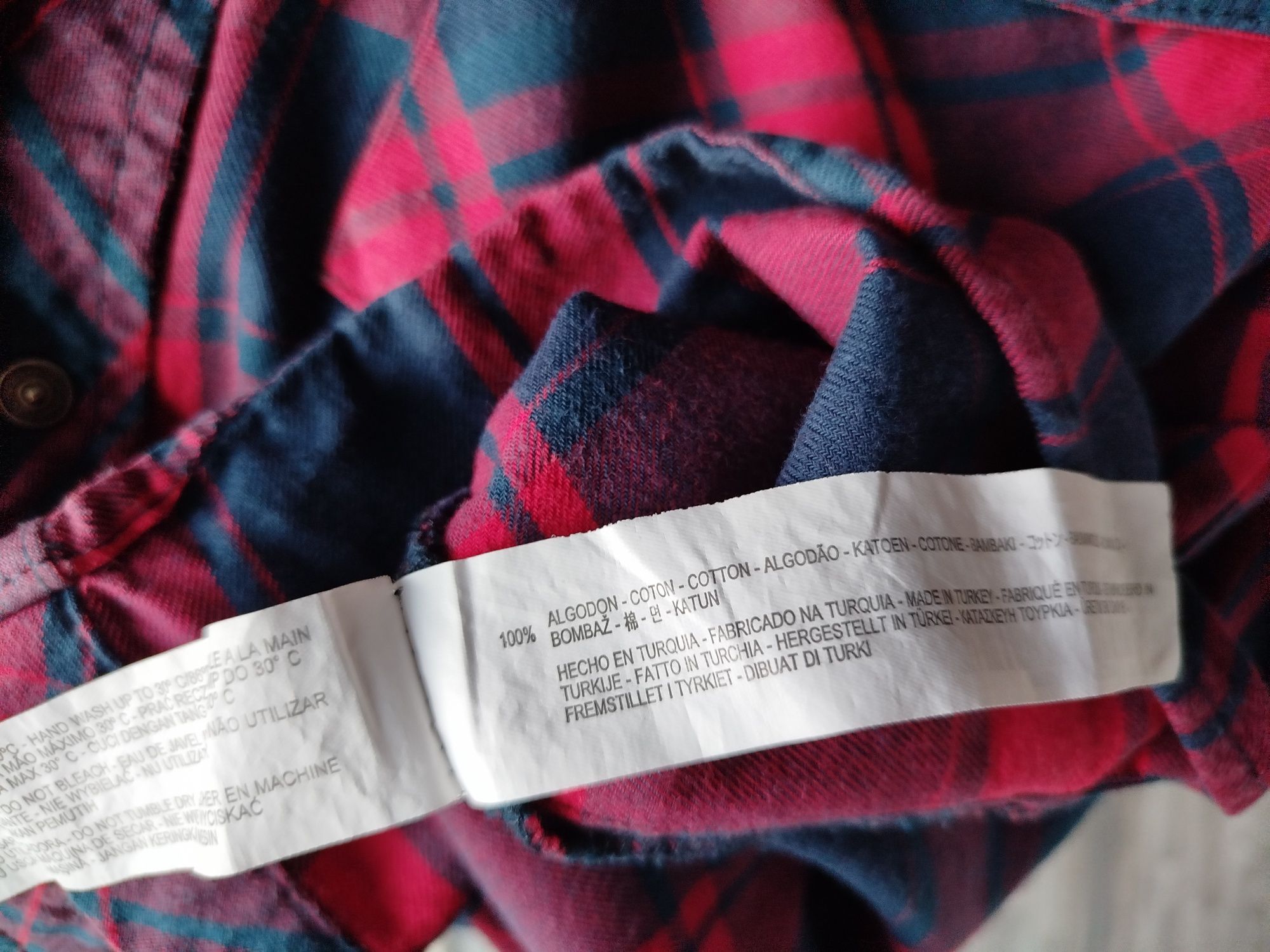 Koszula damska w kratę Zara M 100% bawełna
