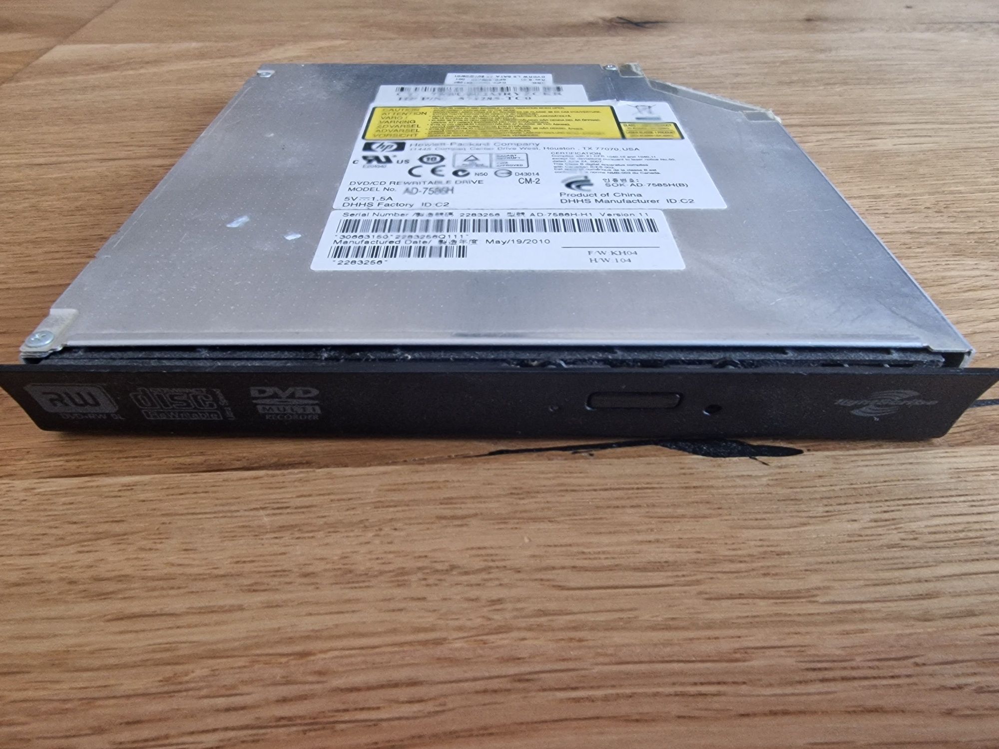 Nagrywarka napęd wewnętrzny  DVD HP AD-7586H Laptop
