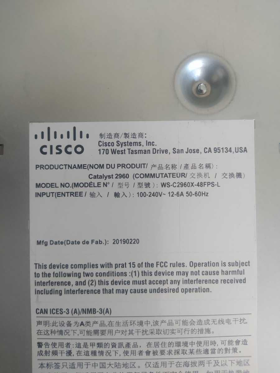 Продам коммутатор Cisco 2960X-48FPS PoE+ 740W ПОЕ