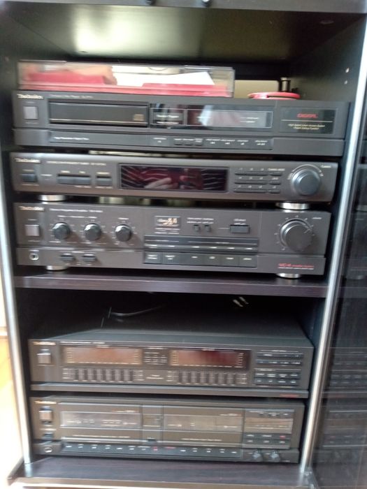 Wieża Technics, adapter Pioneer i kolumny