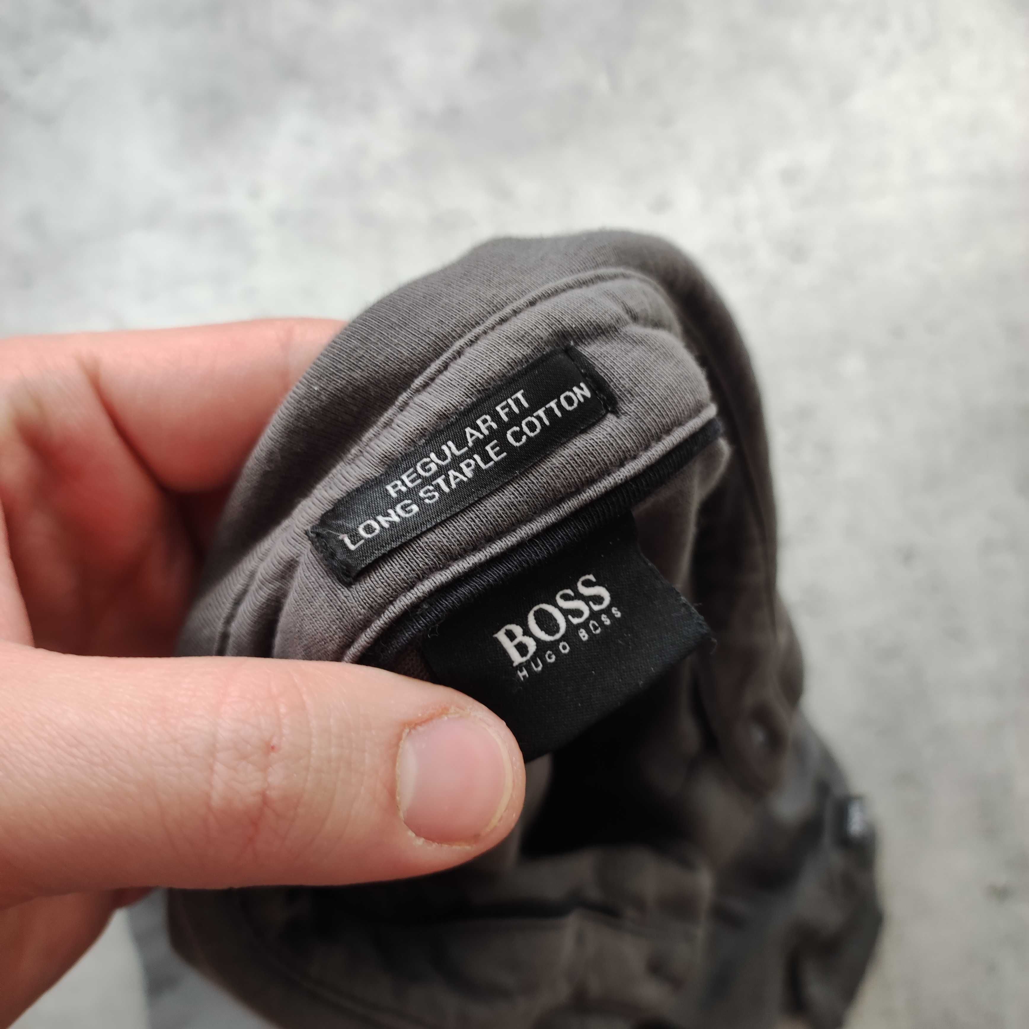 MĘSKA Koszulka PREMIUM Bawełna Hugo Boss Basic Elegancka Kołnierzyk